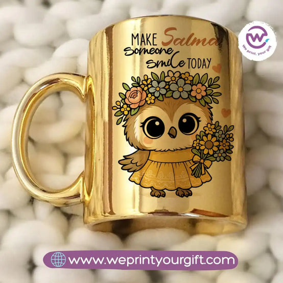 Mirror ceramic mug- Owl