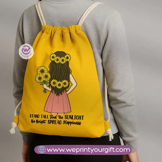 Custom Drawstring bag- Sunflower