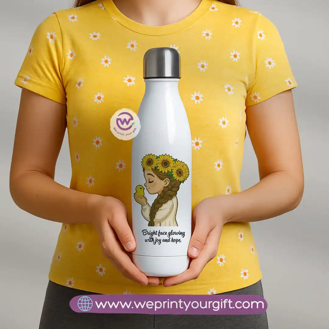 Custom thermal bottle- Sunflower