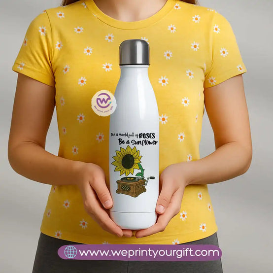 Custom thermal bottle- Sunflower