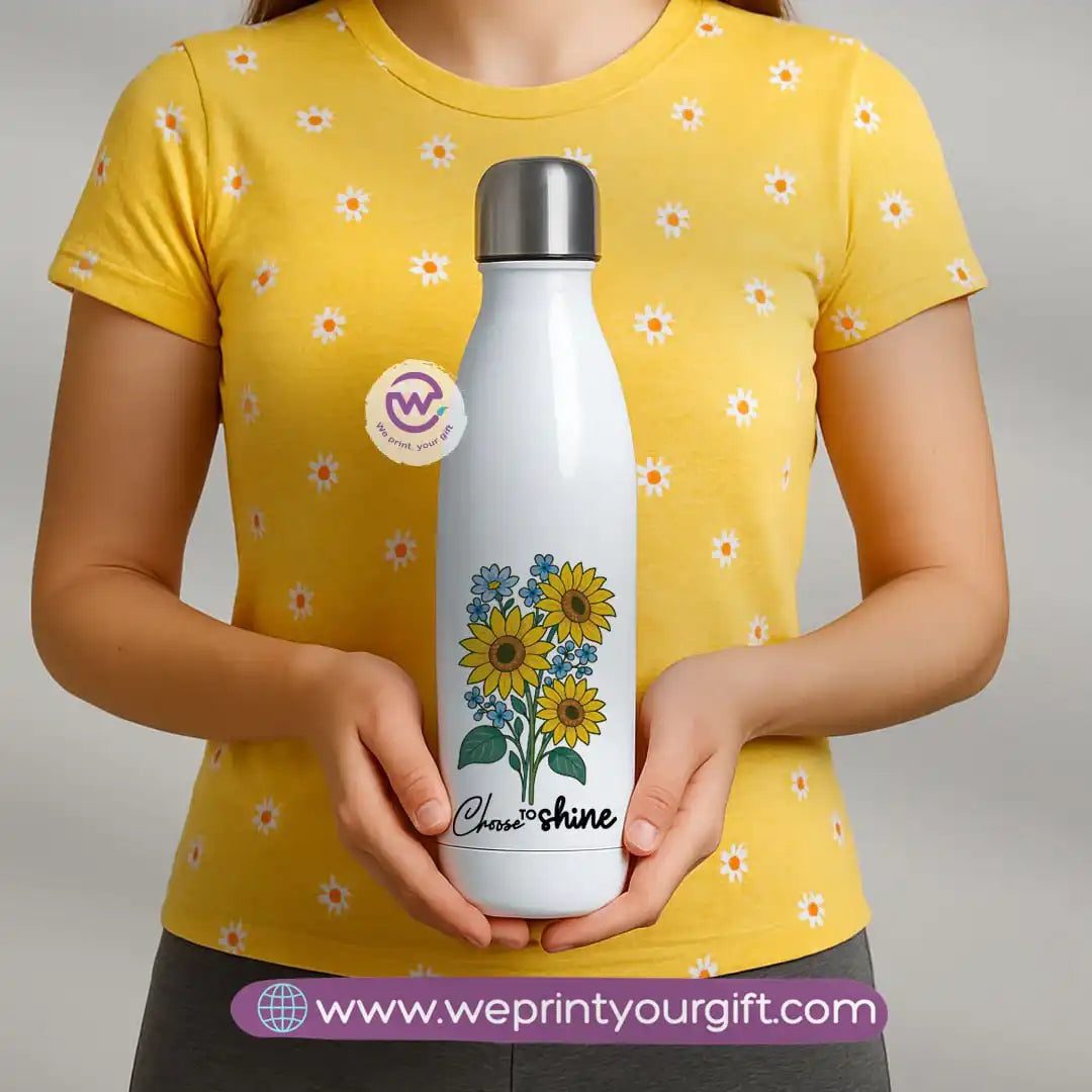 Custom thermal bottle- Sunflower