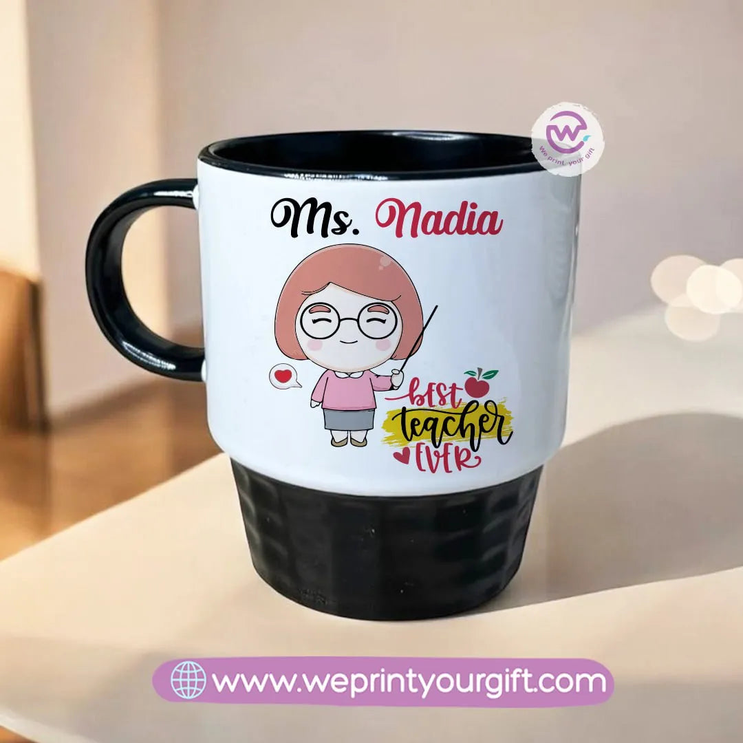Personalized Mug- Ribbed mug- Teachers designs