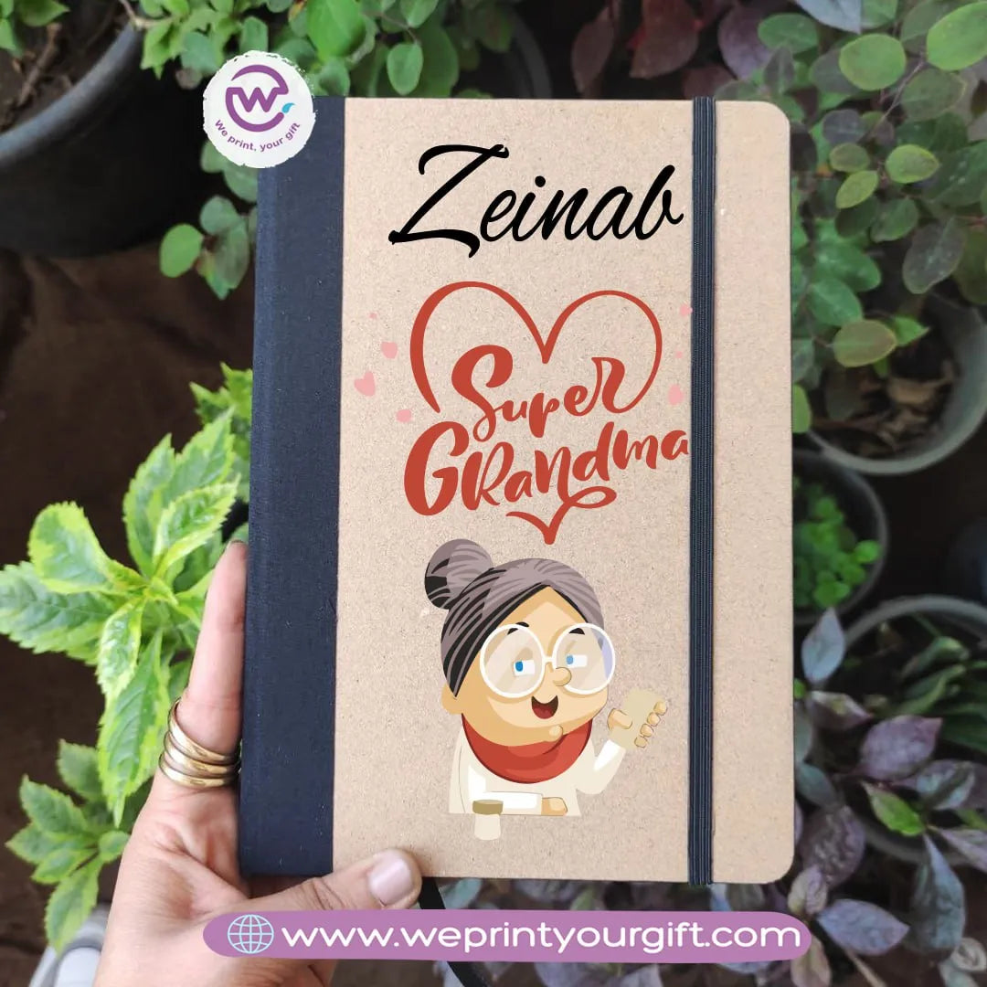 Custom Notebook-Elastic band notebook- Mom designs