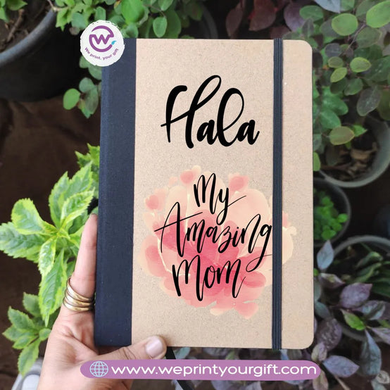 Custom Notebook-Elastic band notebook- Mom designs