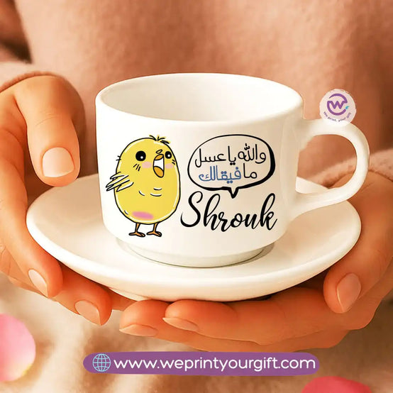 Custom Coffee Cup- Chick comic