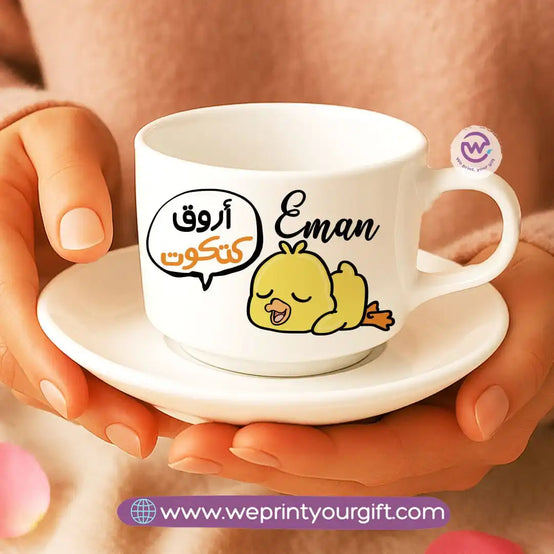 Custom Coffee Cup- Chick comic