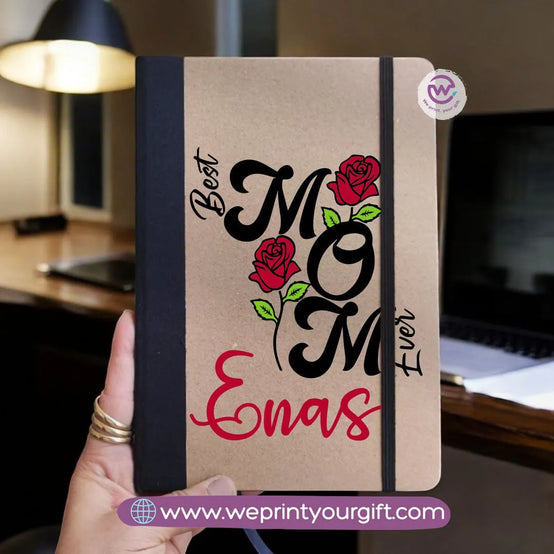 Custom Notebook- Rubber notebook -Mom