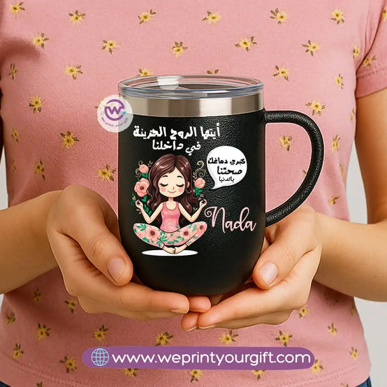 Thermal mug with acrylic lid- Comics