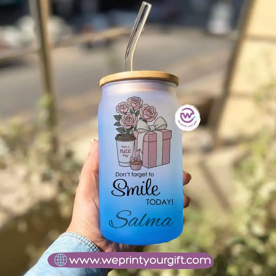 Frosted mug with straw- Motivation