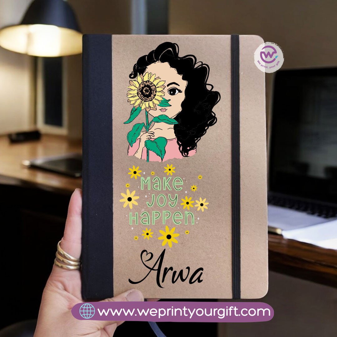 Personalized Notebook- Rubber notebook- Motivation