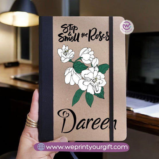 Personalized Notebook- Rubber notebook- Motivation