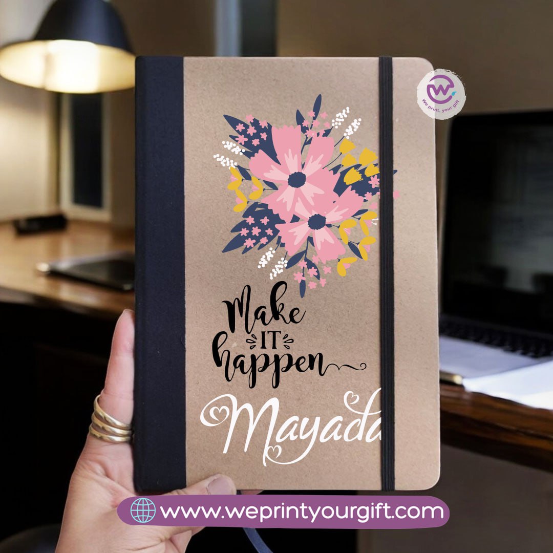 Personalized Notebook- Rubber notebook- Motivation