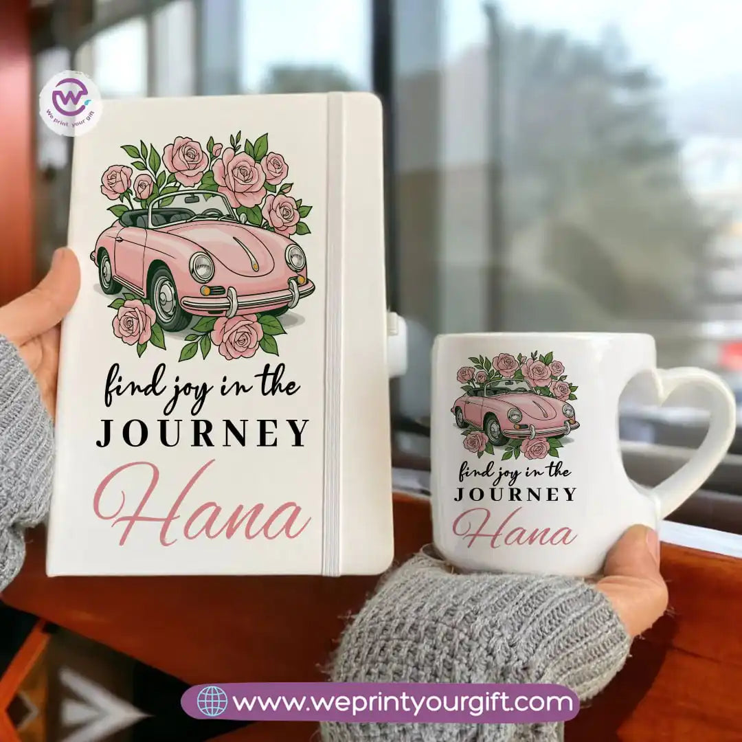 Motivation Set ( Heart handle mug +Notebook)