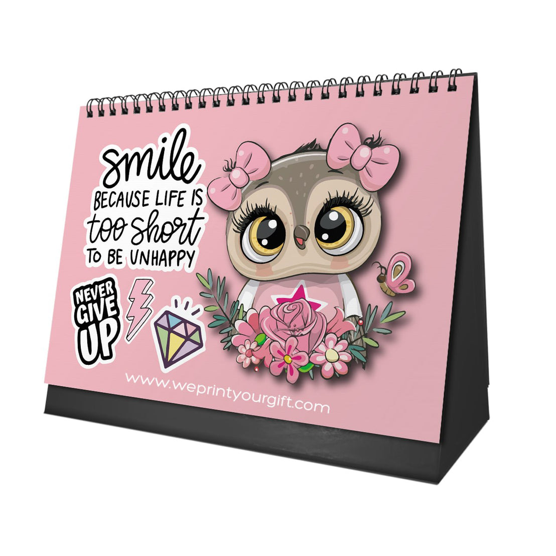 Cute Owl Desk Calendar 2026