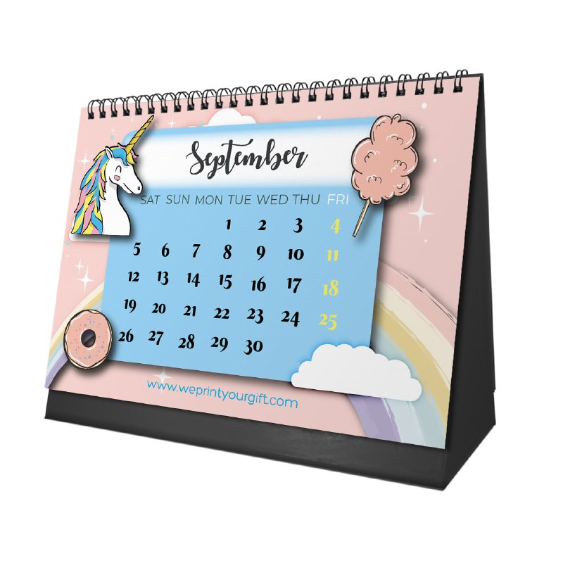 Unicorn Desk Calendar 2026