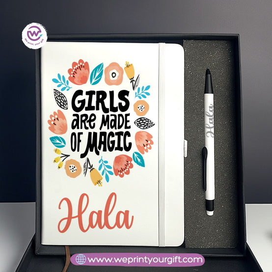 Inspiring Personalized Gift Box with Custom Notebook & Metal Pen