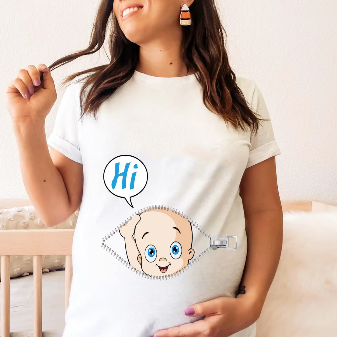 Custom T-shirt for pregnant women