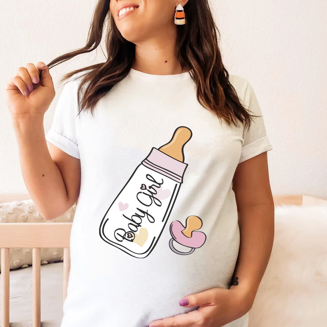 Custom T-shirt for pregnant women