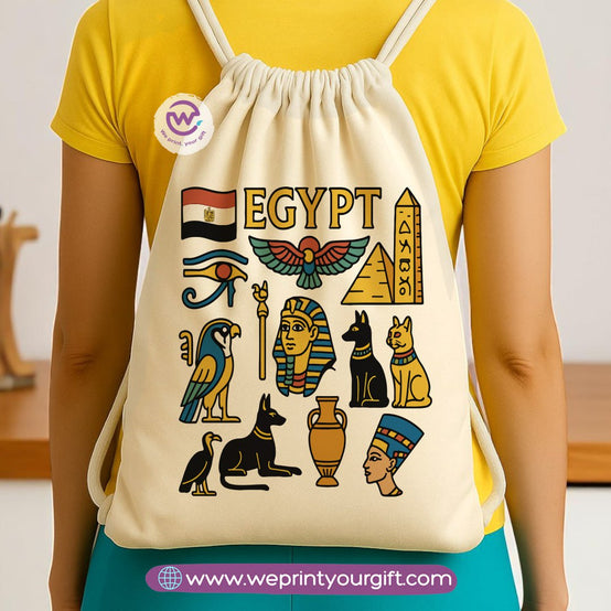Pharaonic Egyptian Drawstring Backpack – Ancient Art Inspired Designs