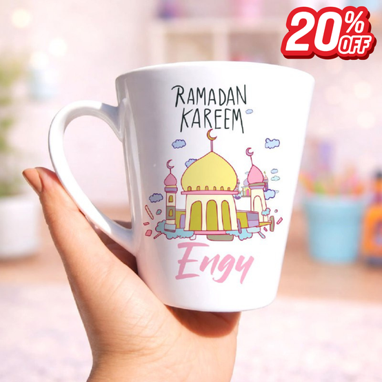 Conical White Ceramic Mug - Ramadan Offer - 20% Discount