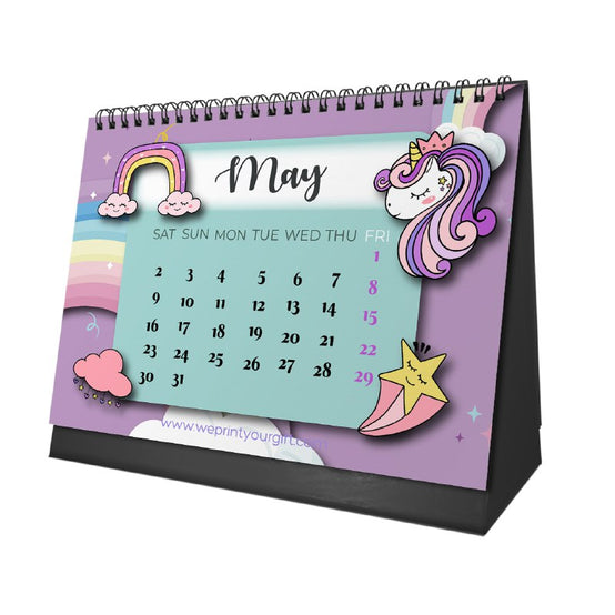 Unicorn Desk Calendar 2026
