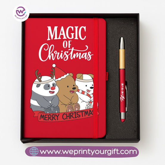 Cute Bears Personalized Notebook & Engraved Pen Gift Box