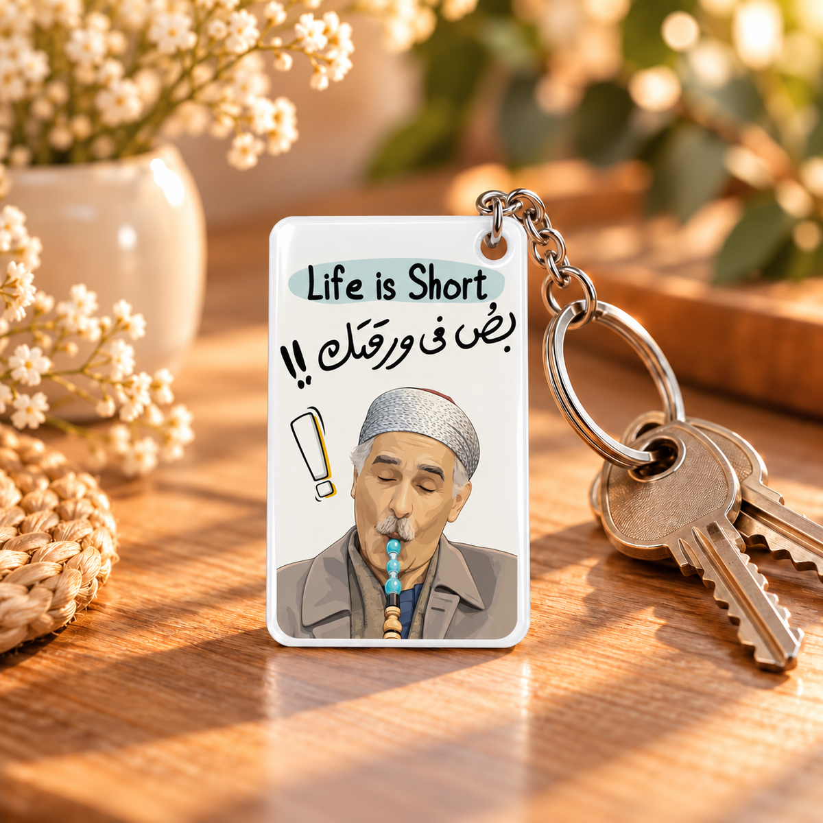Egyptian Movie & TV Comics Clear Acrylic Keychain | Single-Sided Print (Round / Rectangle)