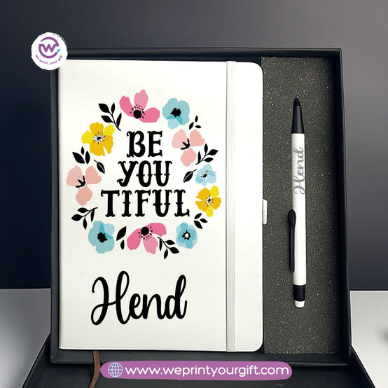 Inspiring Personalized Gift Box with Custom Notebook & Metal Pen