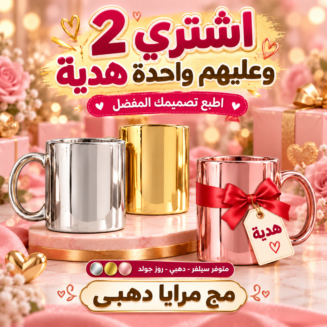 Custom Luxury Mirror Mug - Buy 2 Get 1 Free
