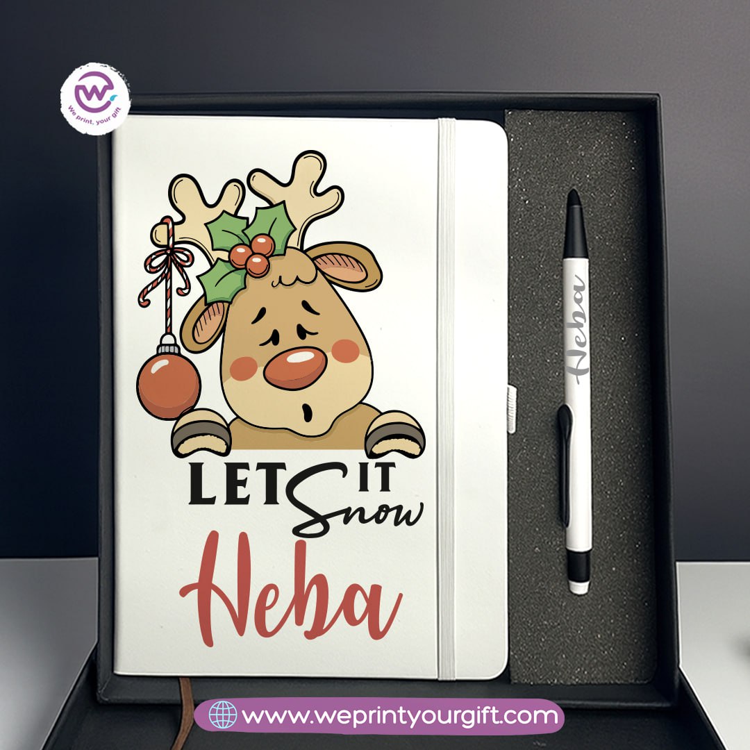 Christmas Luxury Notebook & Engraved Pen Gift Box