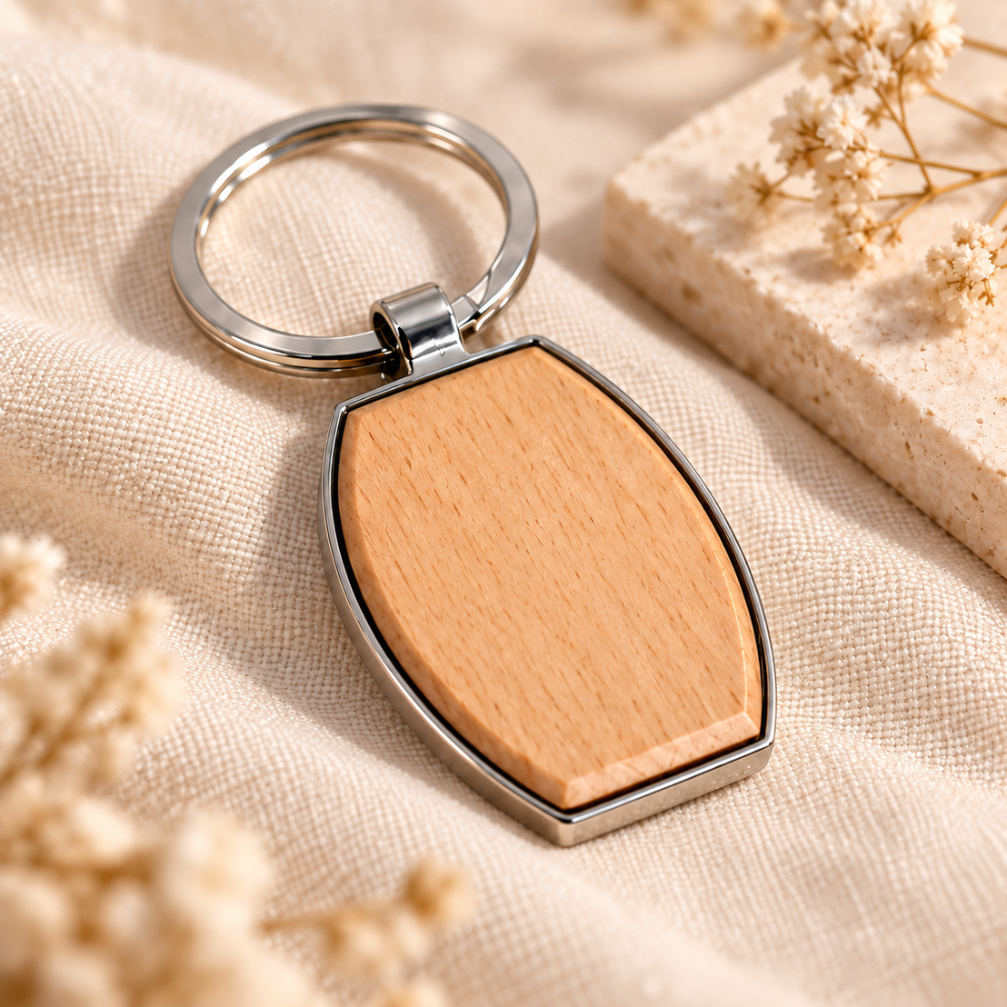 Wood & Metal Key Fob – Customization Options