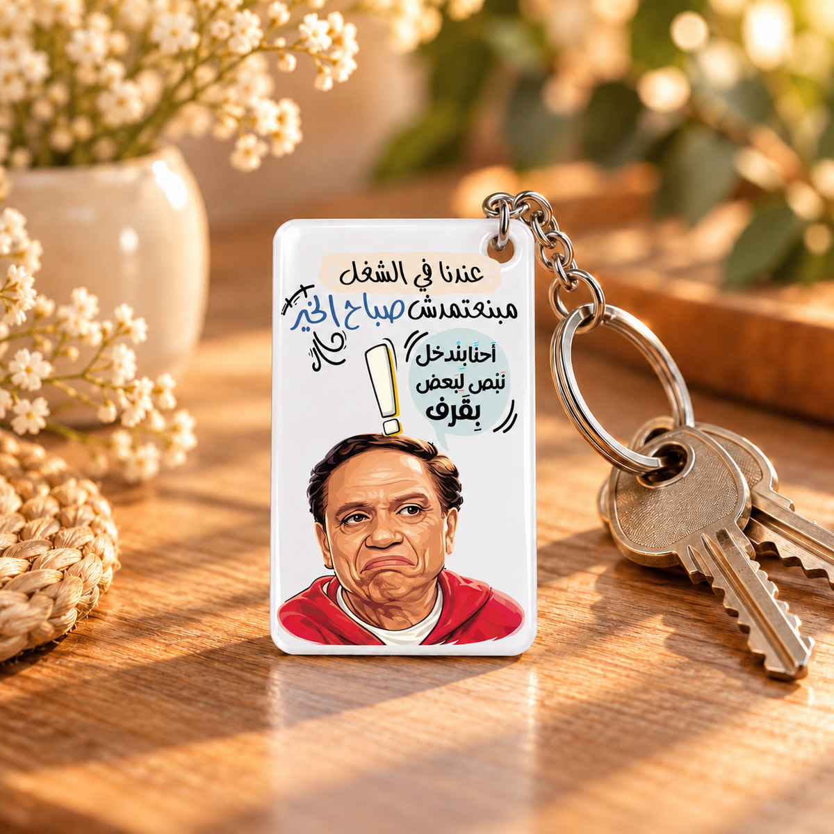 Egyptian Movie & TV Comics Clear Acrylic Keychain | Single-Sided Print (Round / Rectangle)