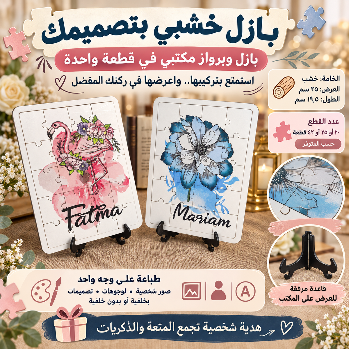 بازل خشب  - اشتري 2 واحصل على 1 مجانًا