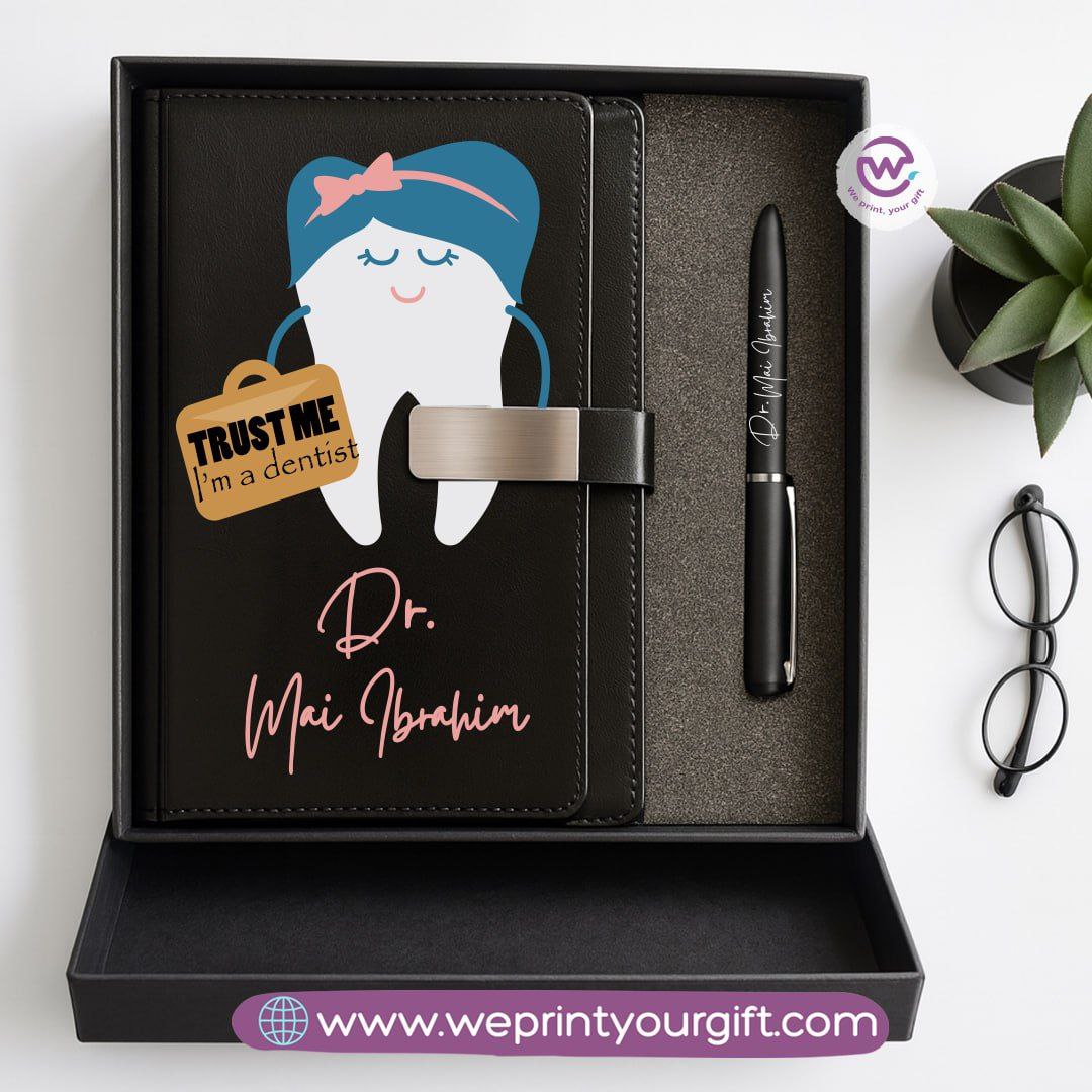 Professional Personalized Gift Box – Custom Name Career-Themed Notebook & Pen Set