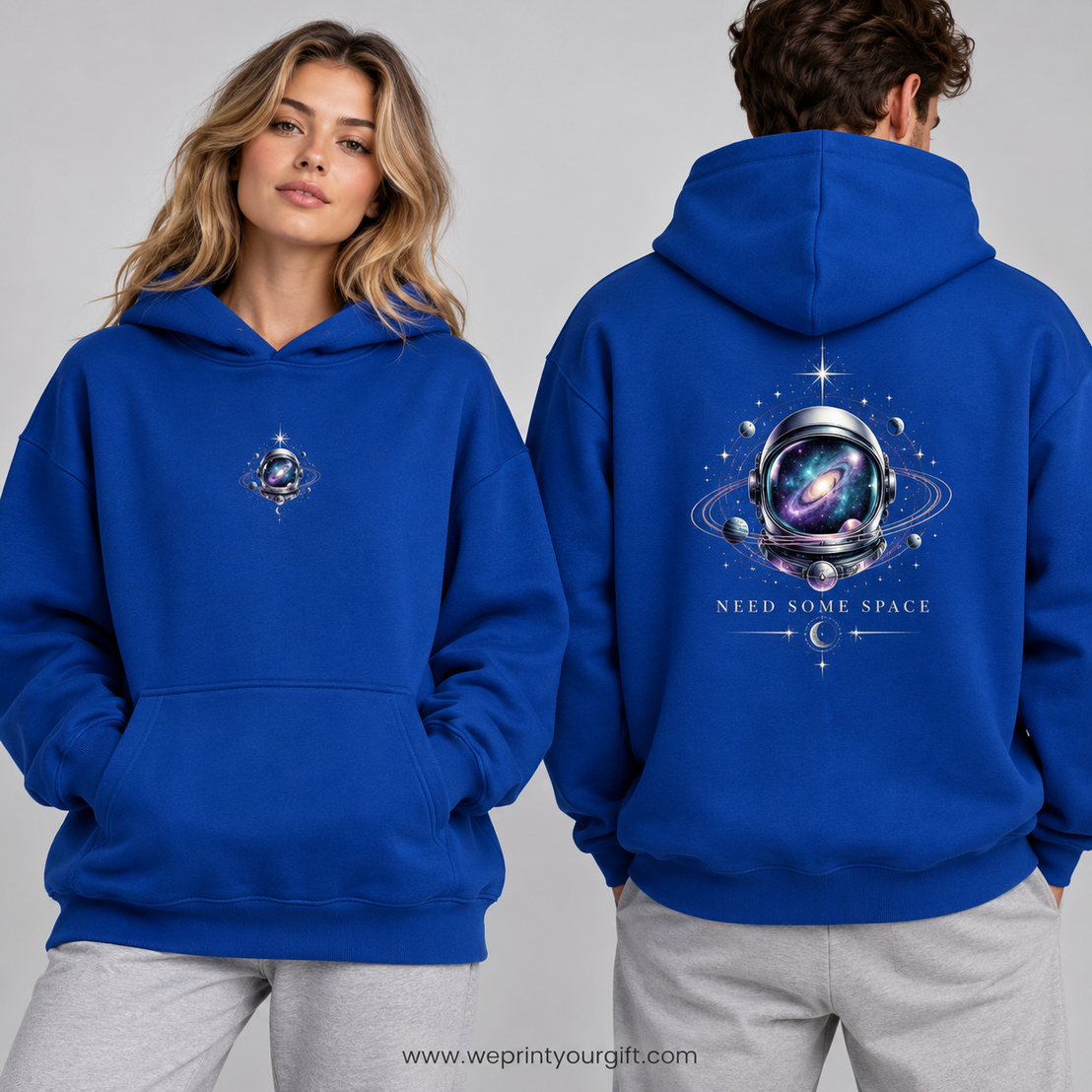Unisex "Need Some Space" Hoodie - Premium Melton Cotton
