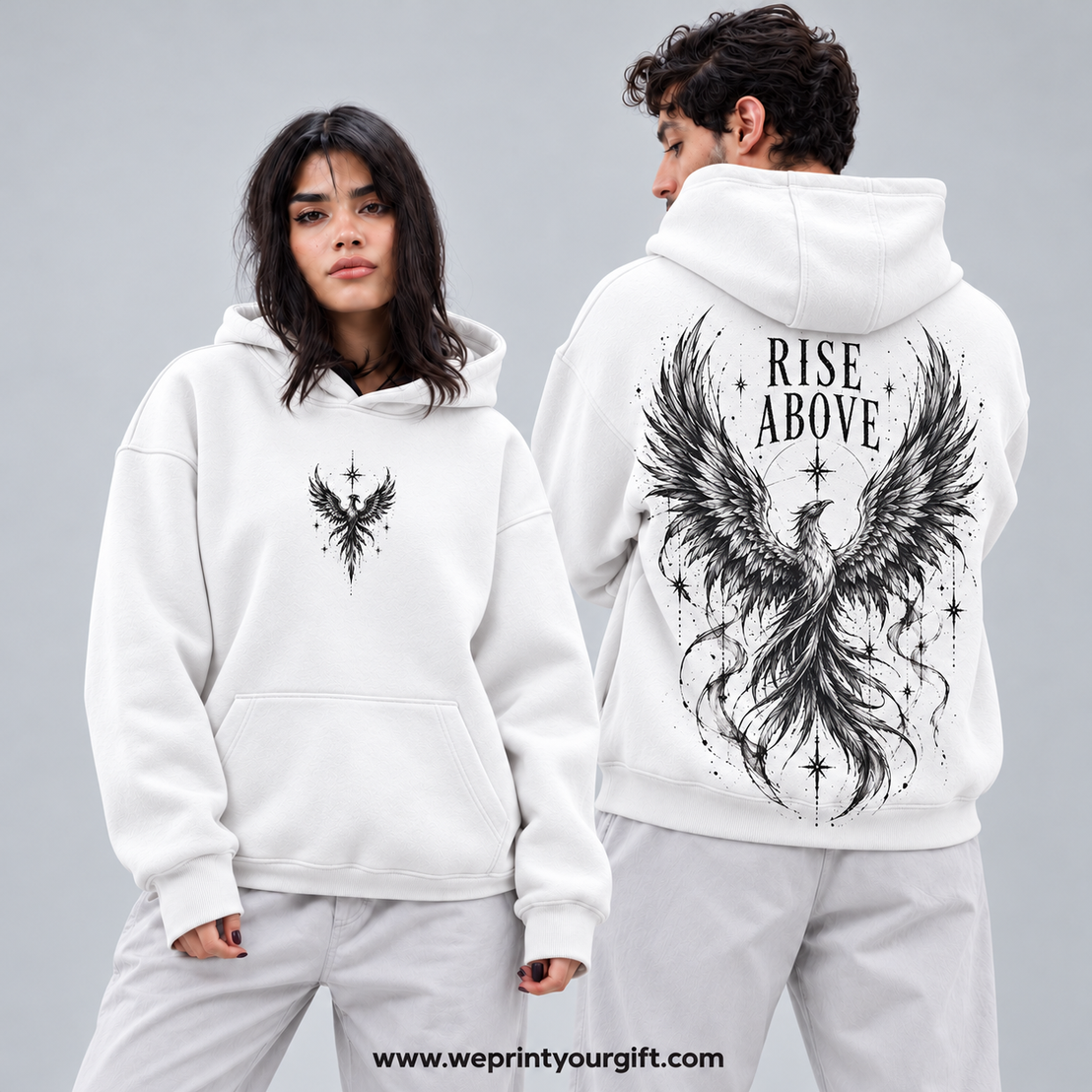 Unisex "Angel Wings" Hoodie - Premium Melton Cotton
