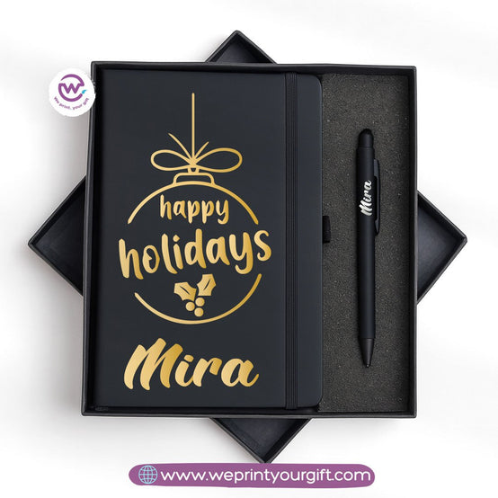 Christmas Special – Personalized Notebook & Engraved Pen Gift Box