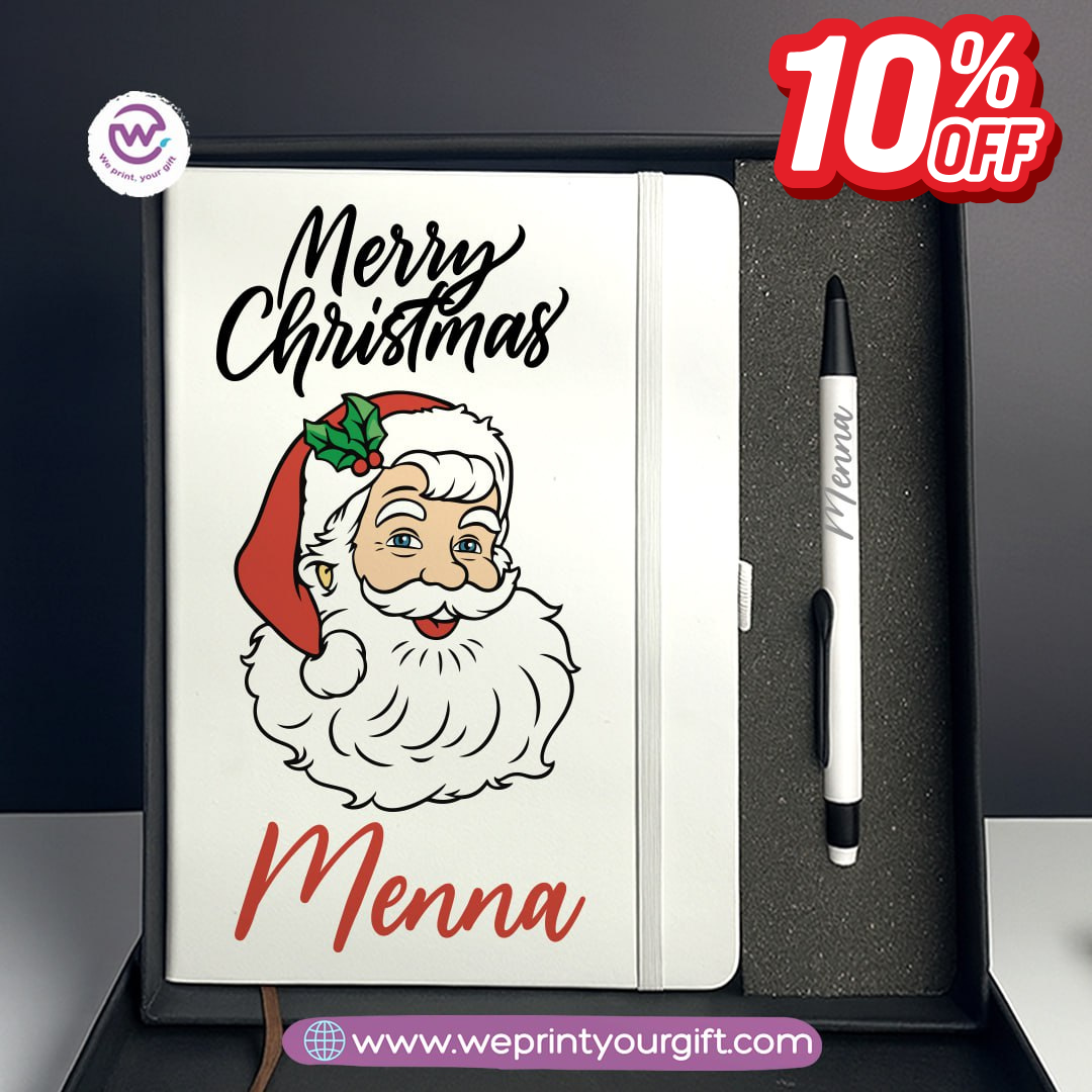 Christmas Luxury Notebook & Engraved Pen Gift Box