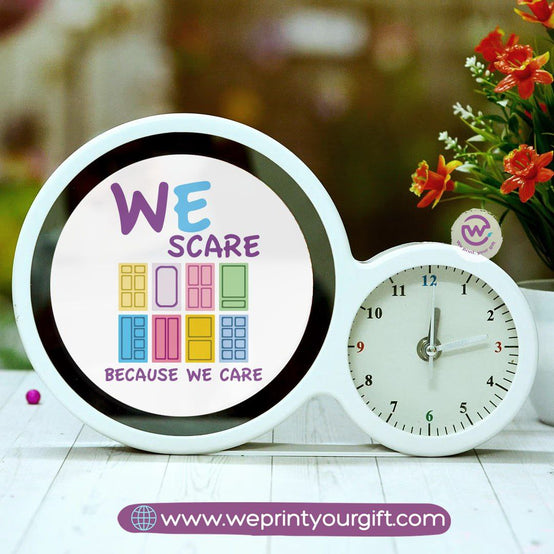 Round Magic Mirror with Clock – Monsters Inc Edition