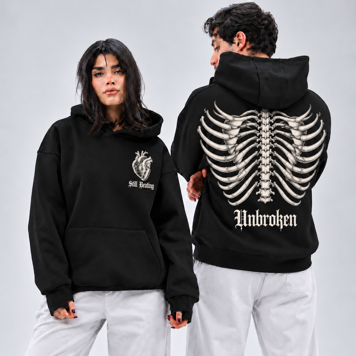 Unisex "Heart & Spine" Hoodie - Premium Melton Cotton