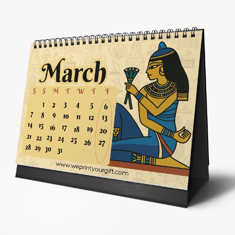 Egyptian Pharaonic Desk Calendar 2026