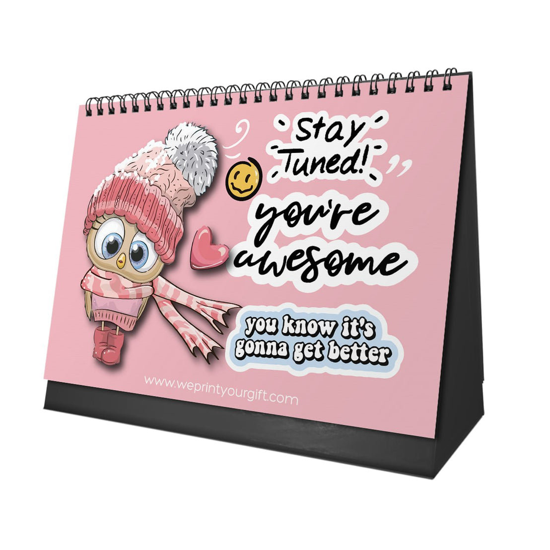 Cute Owl Desk Calendar 2026