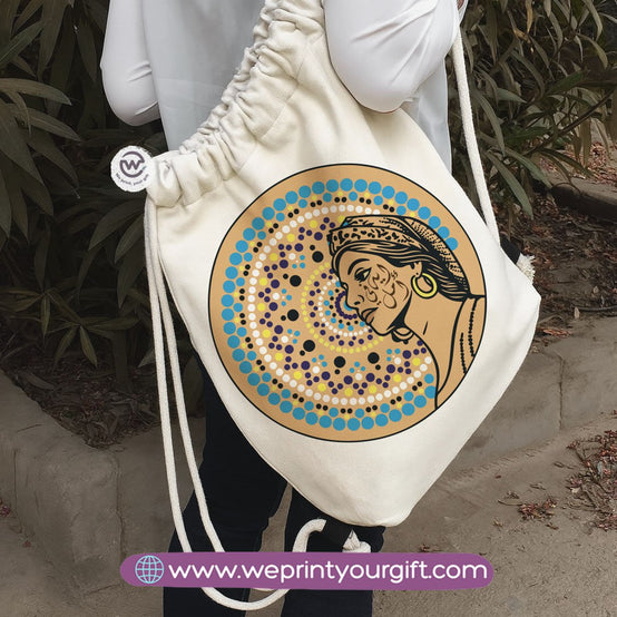 Fairuz-Inspired Drawstring Backpack – Artistic Designs Inspired by Timeless Songs