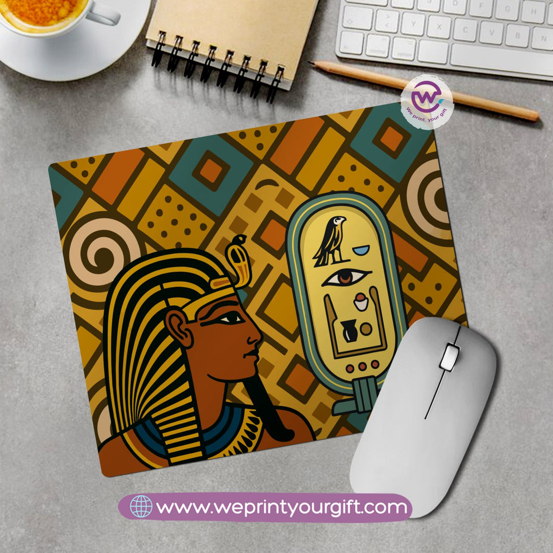 Egyptian Pharaonic Mouse Pad – Ancient Art Reimagined