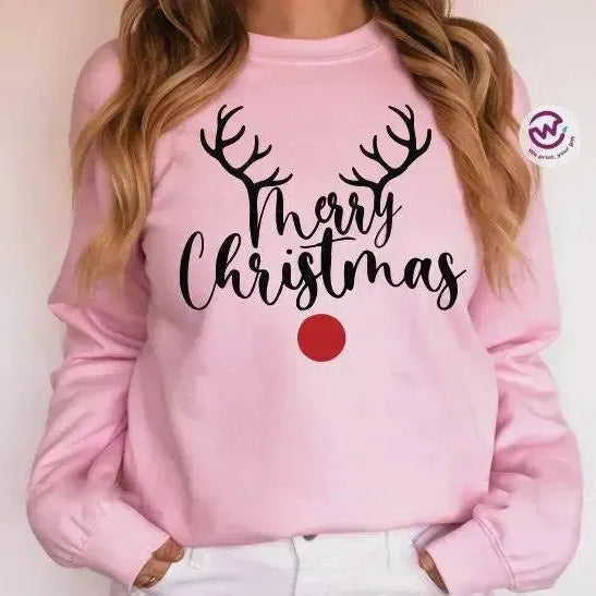 Adult Customized Hoodie - Christmas -Pink - WE PRINT