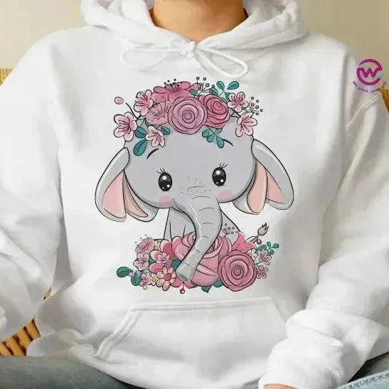 Adult Hoodies - Elephant - WE PRINT