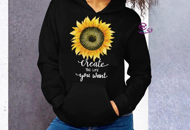 Adult Hoodies -Sunflower - weprint.yourgift
