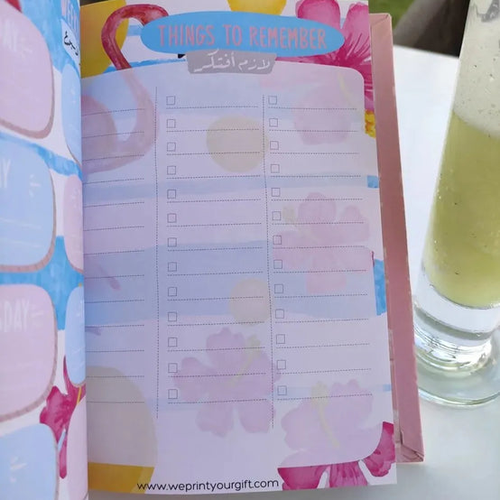 Agenda -( 75 papers -150 pages ) - Flamingos - WE PRINT