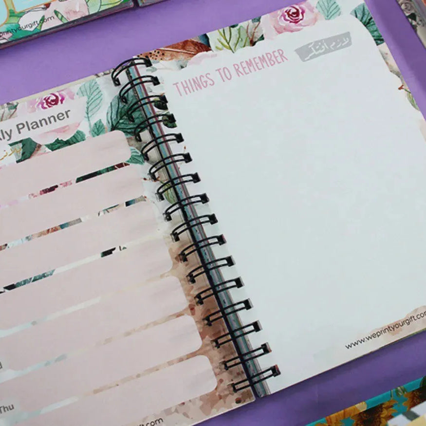 Agenda - ( 91 Papers -182 pages ) -Blooming flowers - WE PRINT