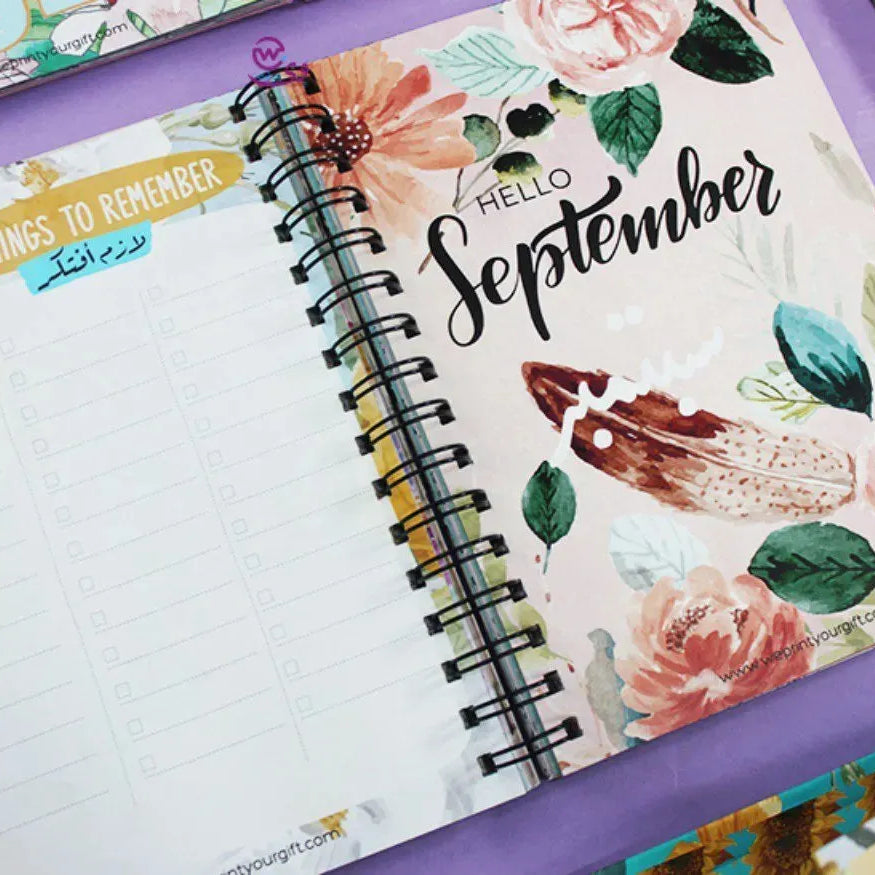 Agenda - ( 91 Papers -182 pages ) -Blooming flowers - WE PRINT